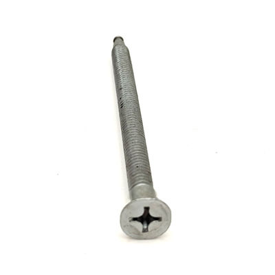 Custom Countersunk Phillips Machine Screw with Plain Finish Non-Standard Thread Tail in Stainless Steel