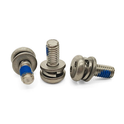 Stainless Steel Snake-Eye Security Screw – Double Spring & Flat Washers with Anti-Tamper Drive