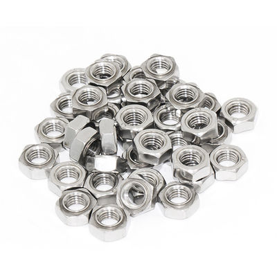 High Strength A2 Stainless Steel Hex Weld Nut Nickel Plated Finish for Automotive M6/M8/M10/M12