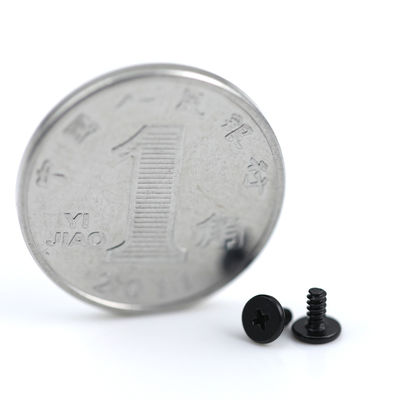 Black Zinc Plated M1.4 Phillips Flat Head Precision Screw Micro Size for Electronics