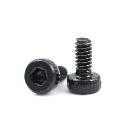Metric Black Zinc Plated Cylinder Head Thumb Screw RoHs Certified and Straight Knurled Grip for Industrial Applications