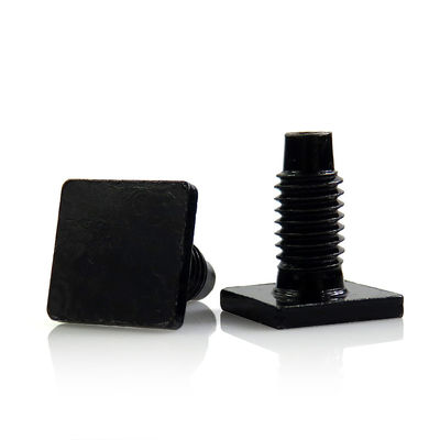 Black Zinc Plated Square Head T-Bolt – Serrated Thread Tail for Machinery Rail/Steel Frame