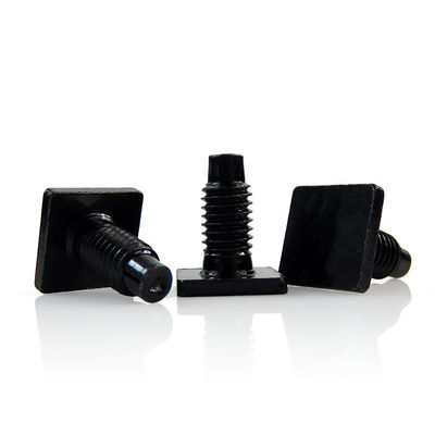Black Zinc Plated Square Head T-Bolt – Serrated Thread Tail for Machinery Rail/Steel Frame