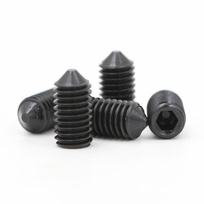 SGS Approved Grade 12.9 Black Zinc Steel Hexagon Socket Cone Point Set Screws for Secure Fastening