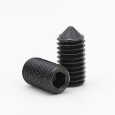 SGS Approved Grade 12.9 Black Zinc Steel Hexagon Socket Cone Point Set Screws for Secure Fastening