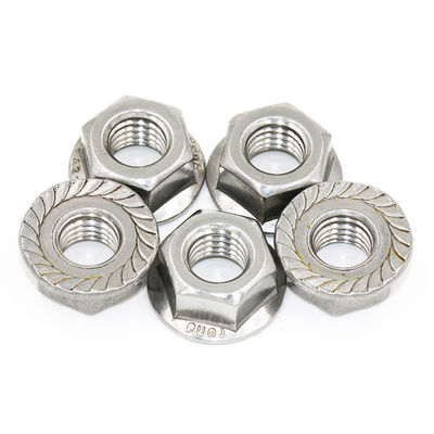 SGS Certified Stainless Steel Hex Flange Nut M7 M8 M10 304 Klasy 6. 8 / 8. 8 / 10. 9 / 12.9