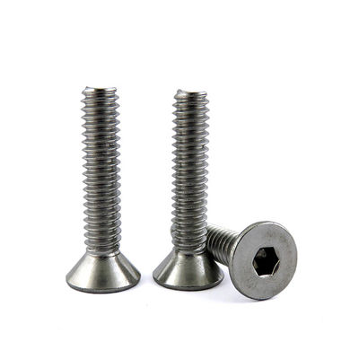 Zink-Flake powlekane wykończenie DIN7991 304 ze stali nierdzewnej Countersunk Head Allen Key Flat Hex Socket Screw