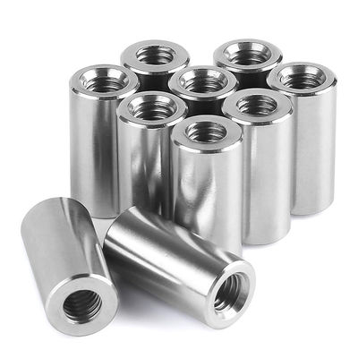 M6 Long Stainless Steel Round Coupling Nuts Polished Finish Durable Material