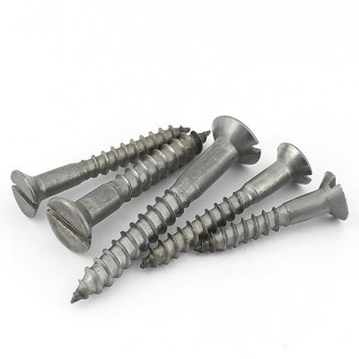304 Stainless Steel Slotted Countersunk Head Wood Screws For Furniture Assembly