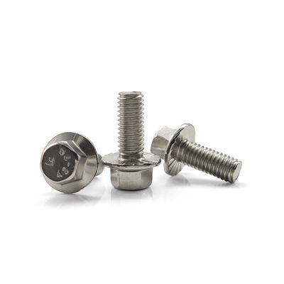 Serrated Undercut A2-70 Stainless Hex Flange Screw ZINC Plated for Heavy-Duty Applications