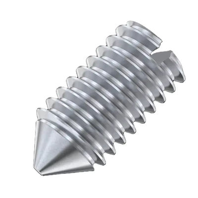 Custom DIN551 Stainless Steel Grub Screws Set Screw with Slotted Head and Cone Point in Metric Measurement System
